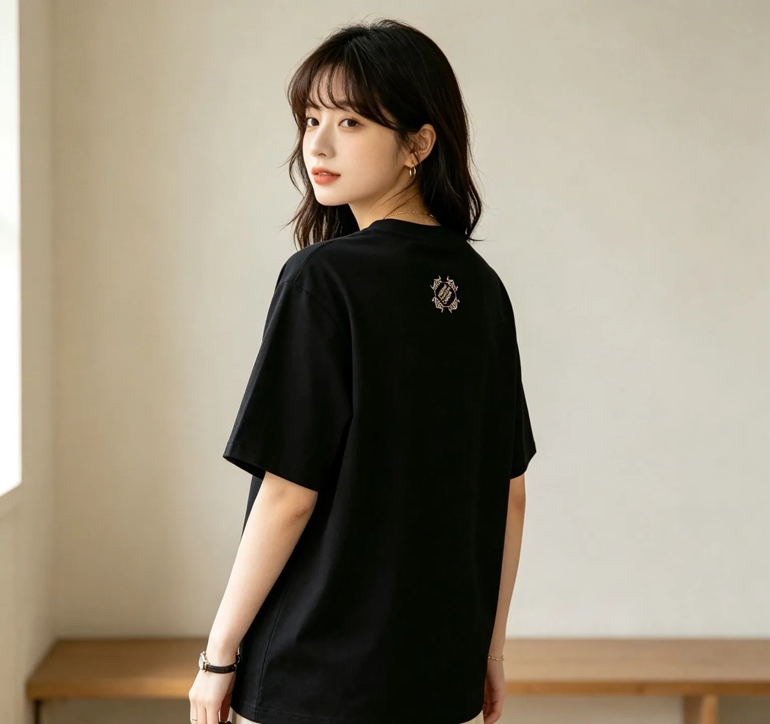 Louis Vuitton/Louis Vuitton 26ss embroidered letter Retro scroll short sleeves